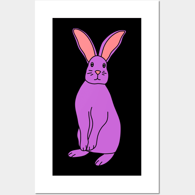 Purple Bunny Wall Art by Kelly Louise Art